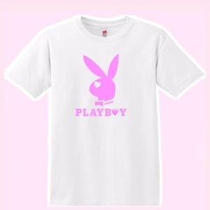 Playb❤y Bunny Heart Y2K 2000s Tee